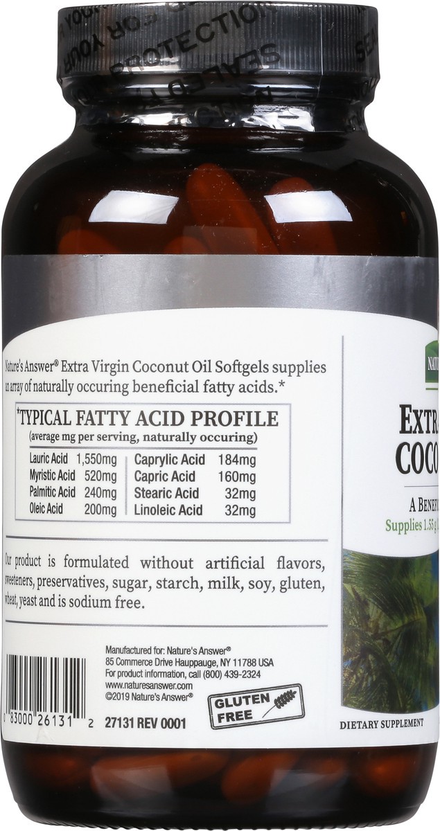 slide 7 of 9, Nature's Answer Extra Virgin Coconut Oil, 120 ct