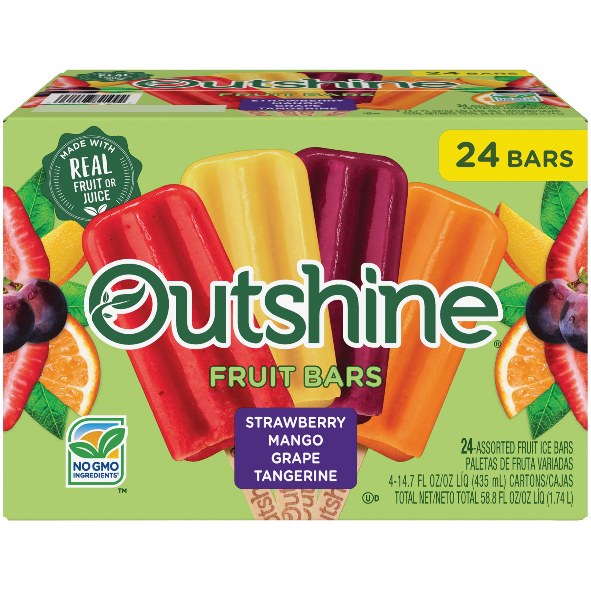 slide 1 of 2, Outshine Fruit Bars Variety Pack, 