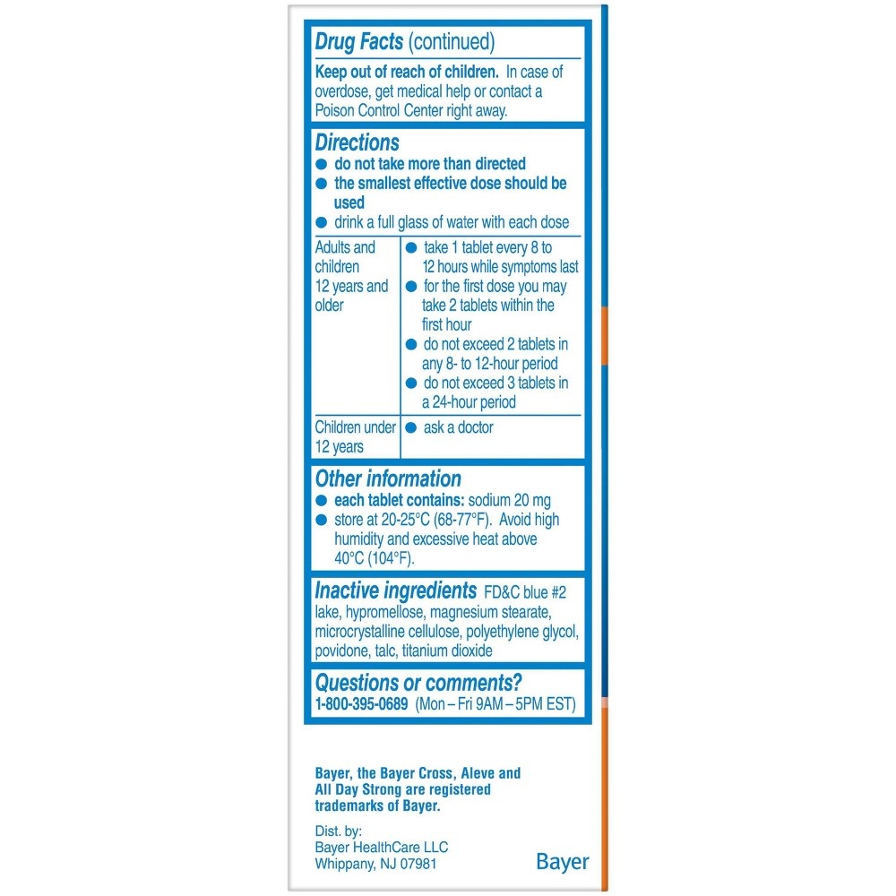 slide 2 of 3, Aleve Back & Muscle Pain Tab, 1 ct