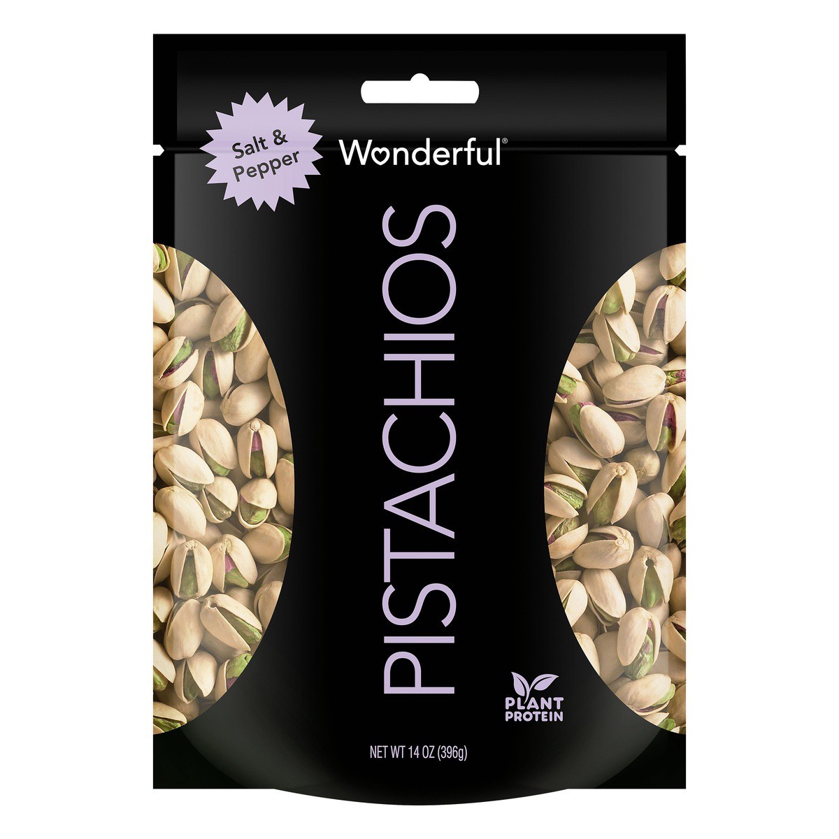 slide 1 of 3, Wonderful Pistachios, In Shell Salt & Pepper Flavored Nuts, 14 Ounce Bag, 14 oz