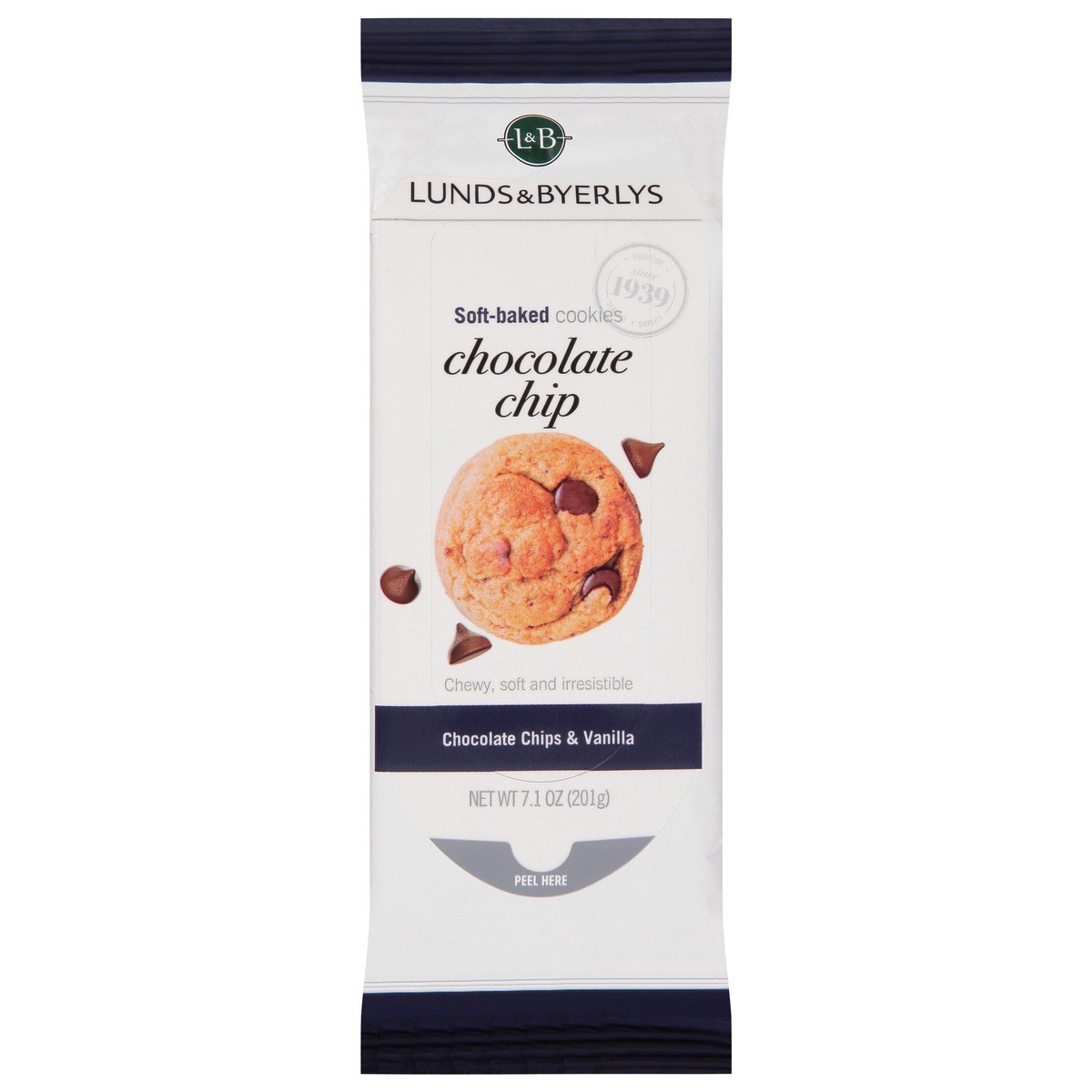 slide 1 of 13, Lunds & Byerlys Soft-Baked Chocolate Chip Cookies 7.1 oz, 7.1 oz