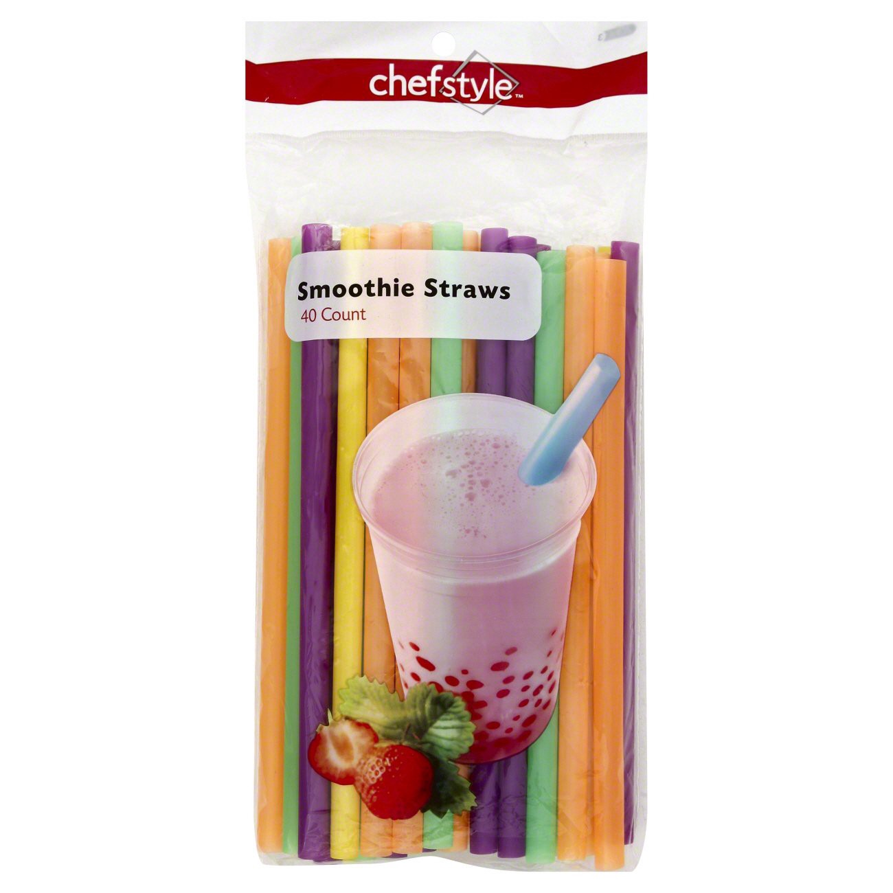 slide 1 of 1, chefstyle Smoothie/ Milkshake Straws, 1 ct