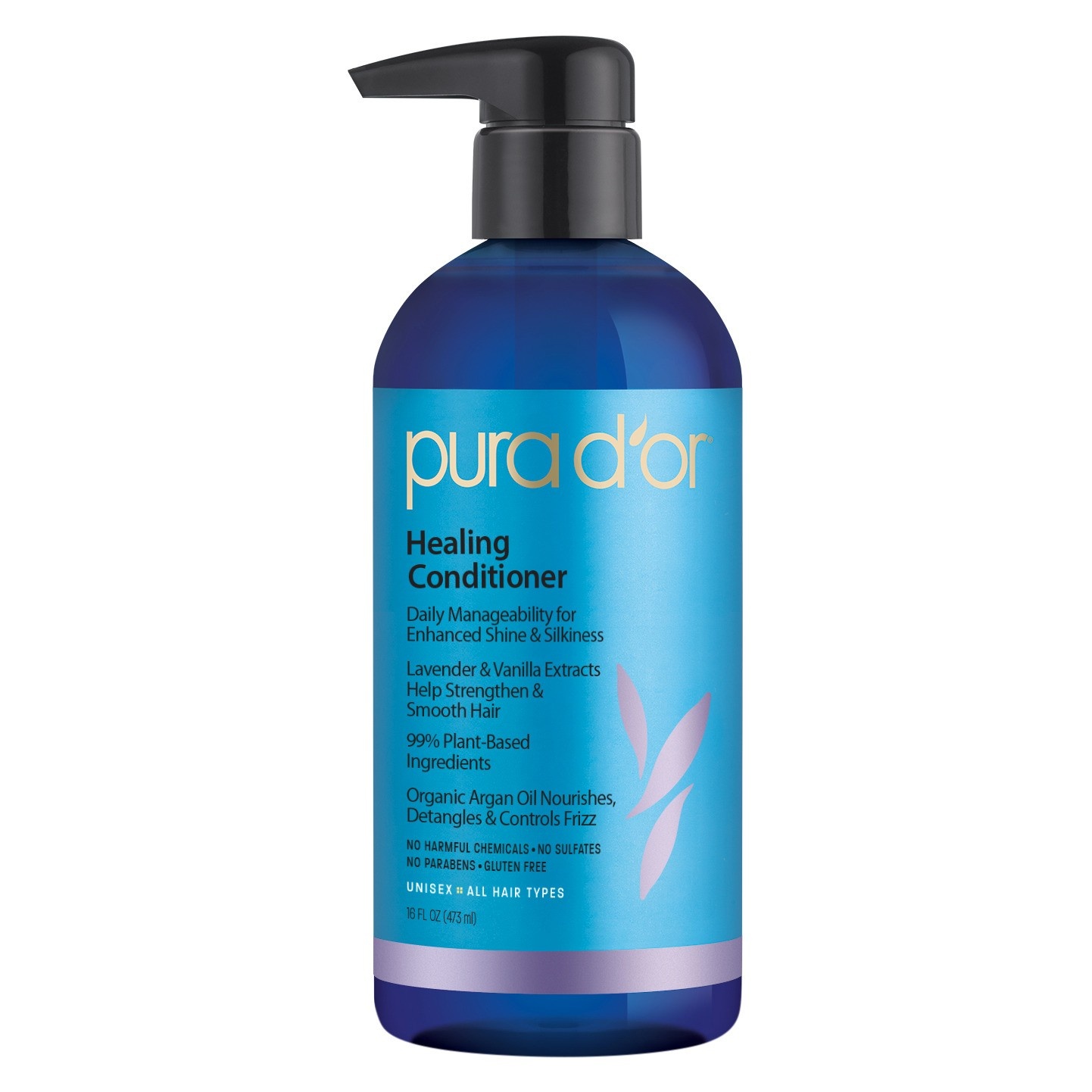 slide 1 of 2, PURA D'OR Premium Organic Solutions Healing Conditioner, 16 fl oz