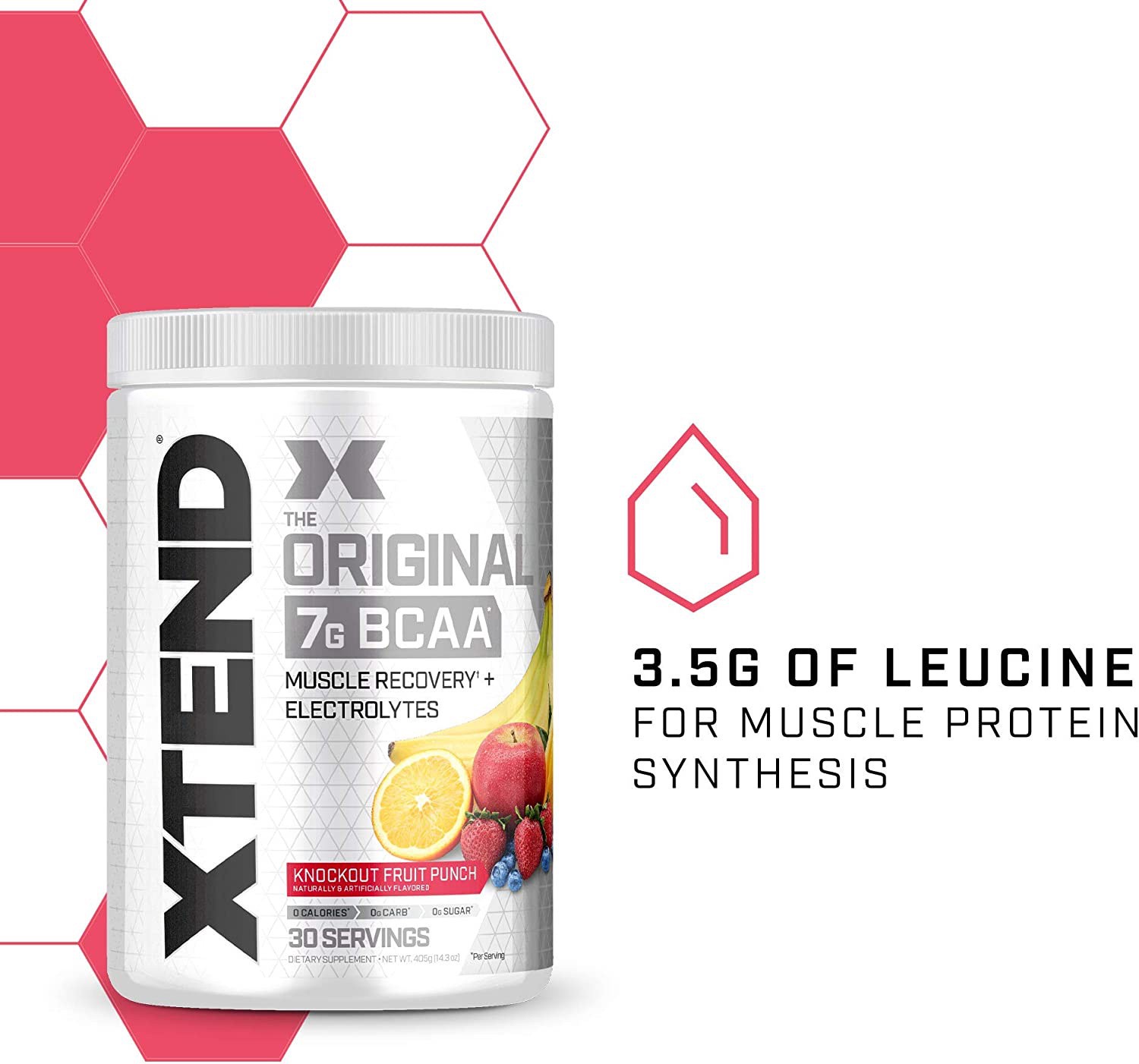 slide 4 of 4, XTEND, XTEND Original, BCAAs, Knockout Punch, Hydration, Recovery, 13.50 g