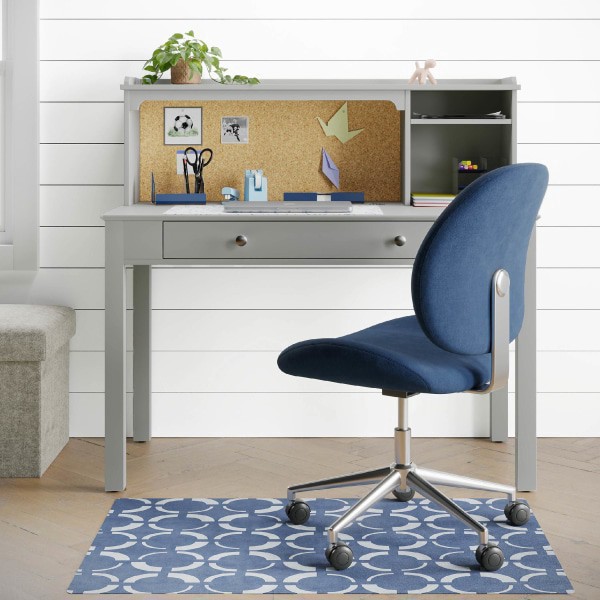 slide 2 of 7, Realspace® Haven 46""W Student Storage Desk With Hutch, Light Gray, 1 ct