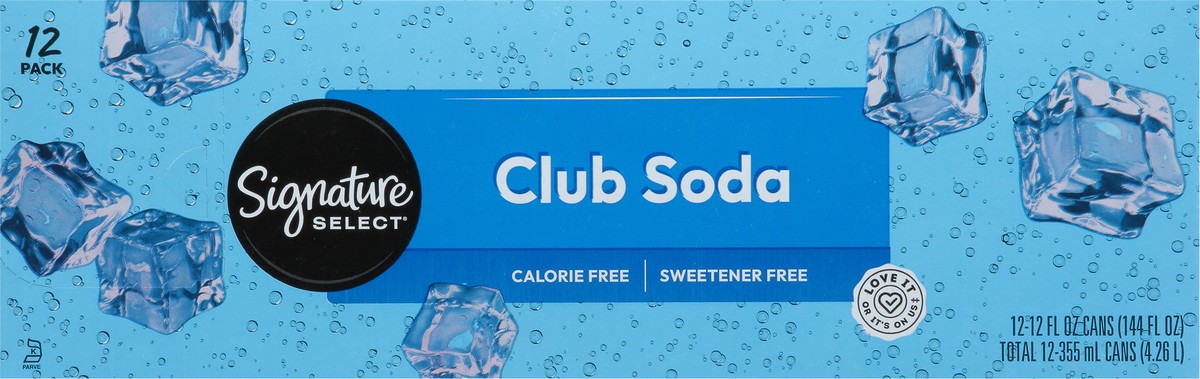 slide 11 of 13, Signature Select Club Soda 12 Pack 12 - 12 fl oz Cans, 12 ct