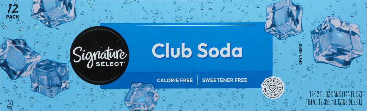 slide 4 of 13, Signature Select Club Soda 12 Pack 12 - 12 fl oz Cans, 12 ct