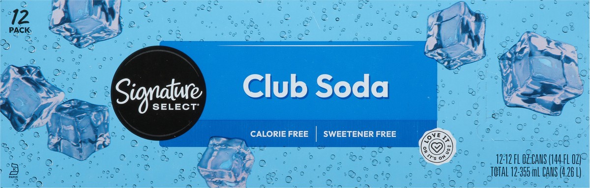 slide 8 of 13, Signature Select Club Soda 12 Pack 12 - 12 fl oz Cans, 12 ct