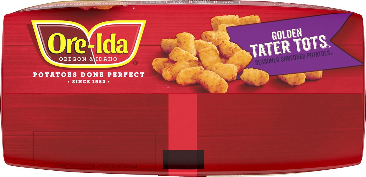 slide 9 of 9, Ore-Ida Golden Tater Tots Seasoned Shredded Frozen Potatoes, 32 oz Bag, 32 oz