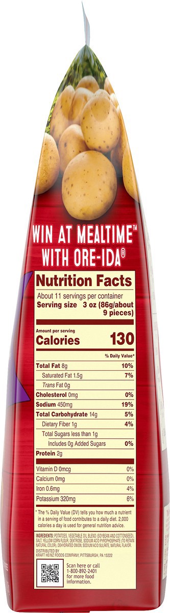 slide 5 of 9, Ore-Ida Golden Tater Tots Seasoned Shredded Frozen Potatoes, 32 oz Bag, 32 oz