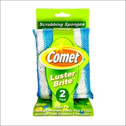 Comet Scrubbing Sponge Luster Brite 2 Pack