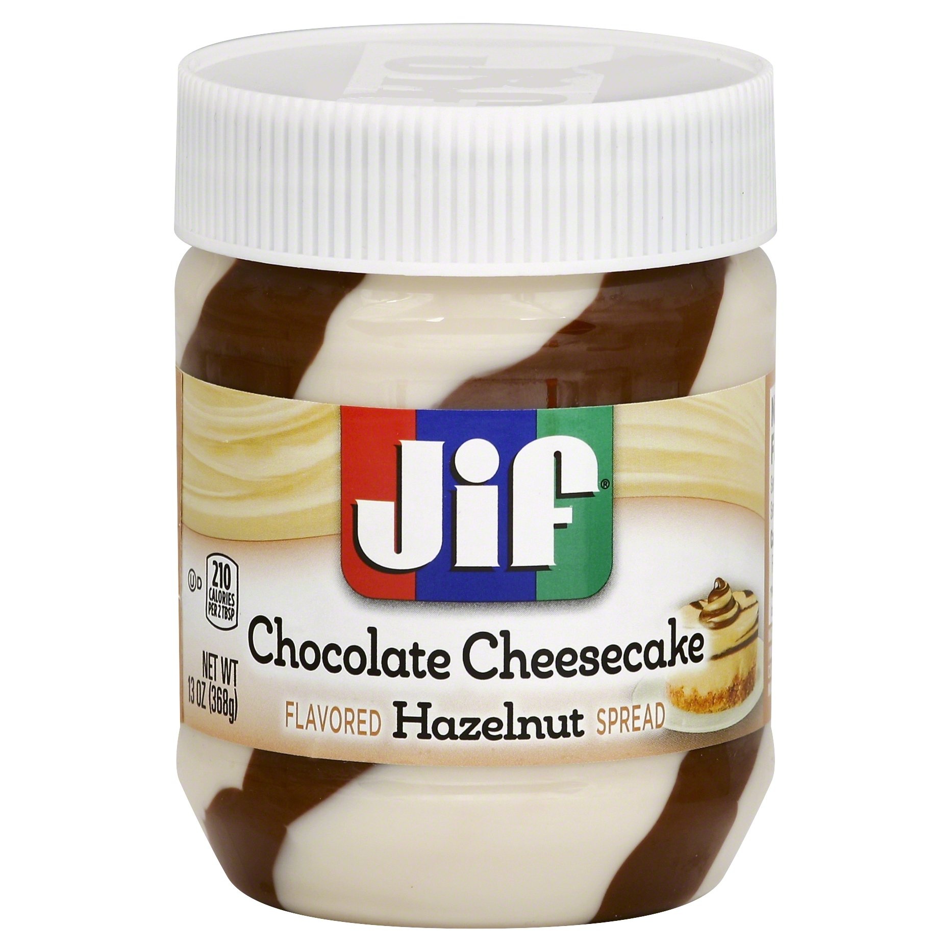 slide 1 of 6, Jif Chocolate Cheesecake Hazelnut Spread, 13 oz