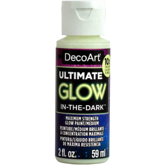 slide 1 of 3, Decoart Ultimate Glow-In-The-Dark Paint, 2oz., 2 oz