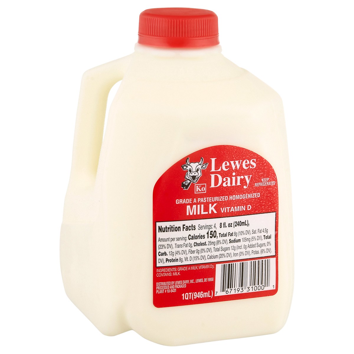 slide 2 of 4, Lewes Dairy Milk 1 qt, 1 qt