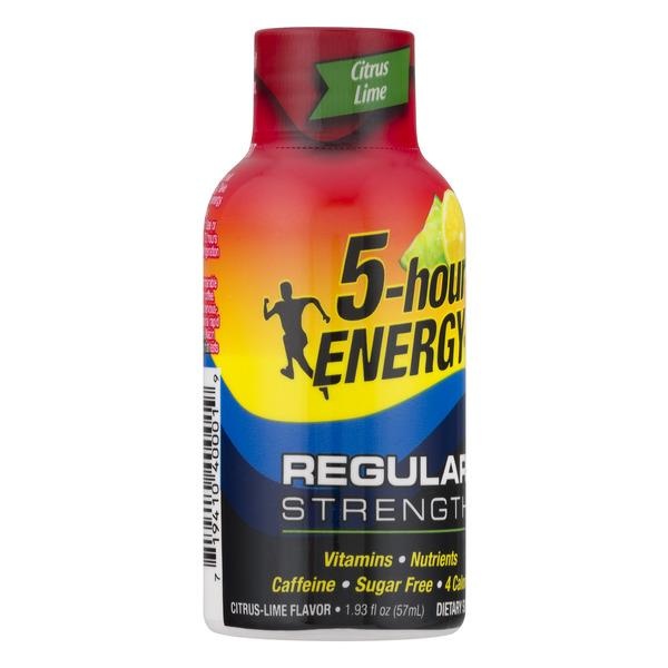 slide 1 of 1, 5-hour ENERGY Shot, Regular Strength, Citrus Lime, 1.93 fl oz