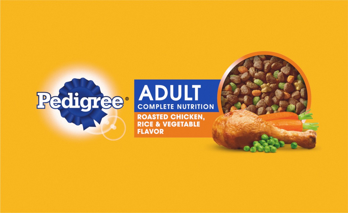 slide 4 of 9, Pedigree Adult Roasted Chicken & Vegetable Flavor Dog Food 56 oz, 3.5 lb