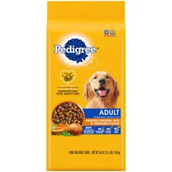 Pedigree Adult Roasted Chicken & Vegetable Flavor Food for Adult Dogs 56 oz