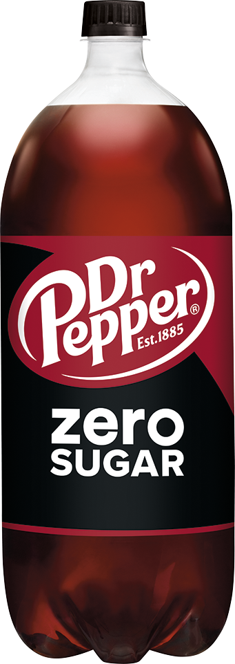 slide 3 of 5, Dr Pepper Zero Sugar Soda, 2 L bottle, 2.1 qt