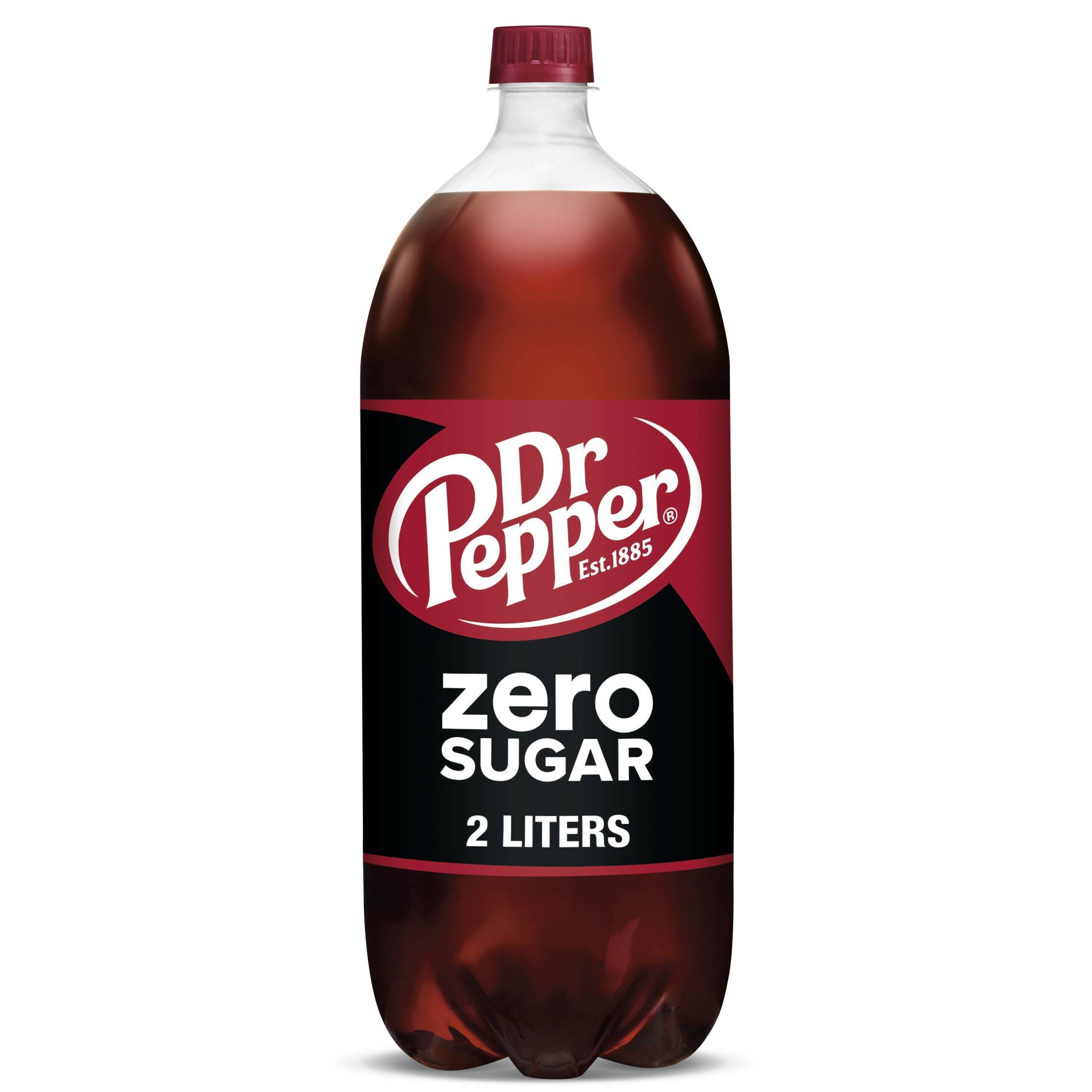 slide 1 of 5, Dr Pepper Zero Sugar Soda, 2 L bottle, 2.1 qt