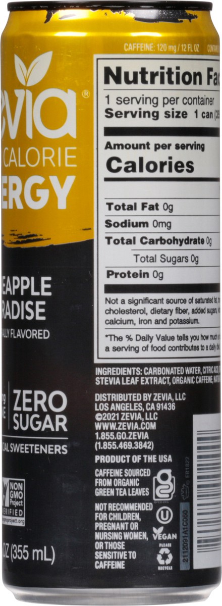 slide 6 of 9, Zevia Zero Sugar Pineapple Paradise Soda - 12 oz, 12 oz