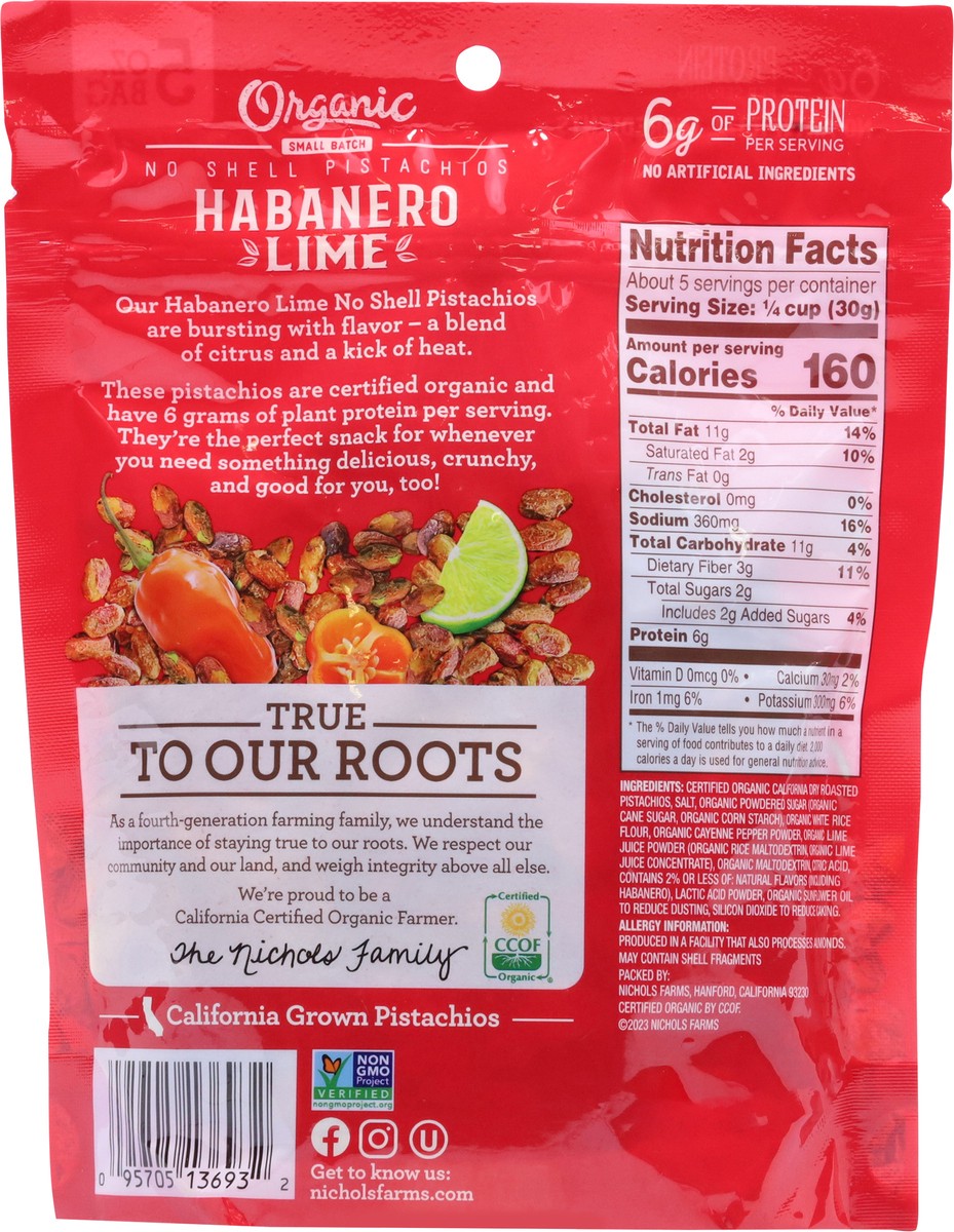 slide 9 of 12, Nichols Habanero Shelled Pistachios,
