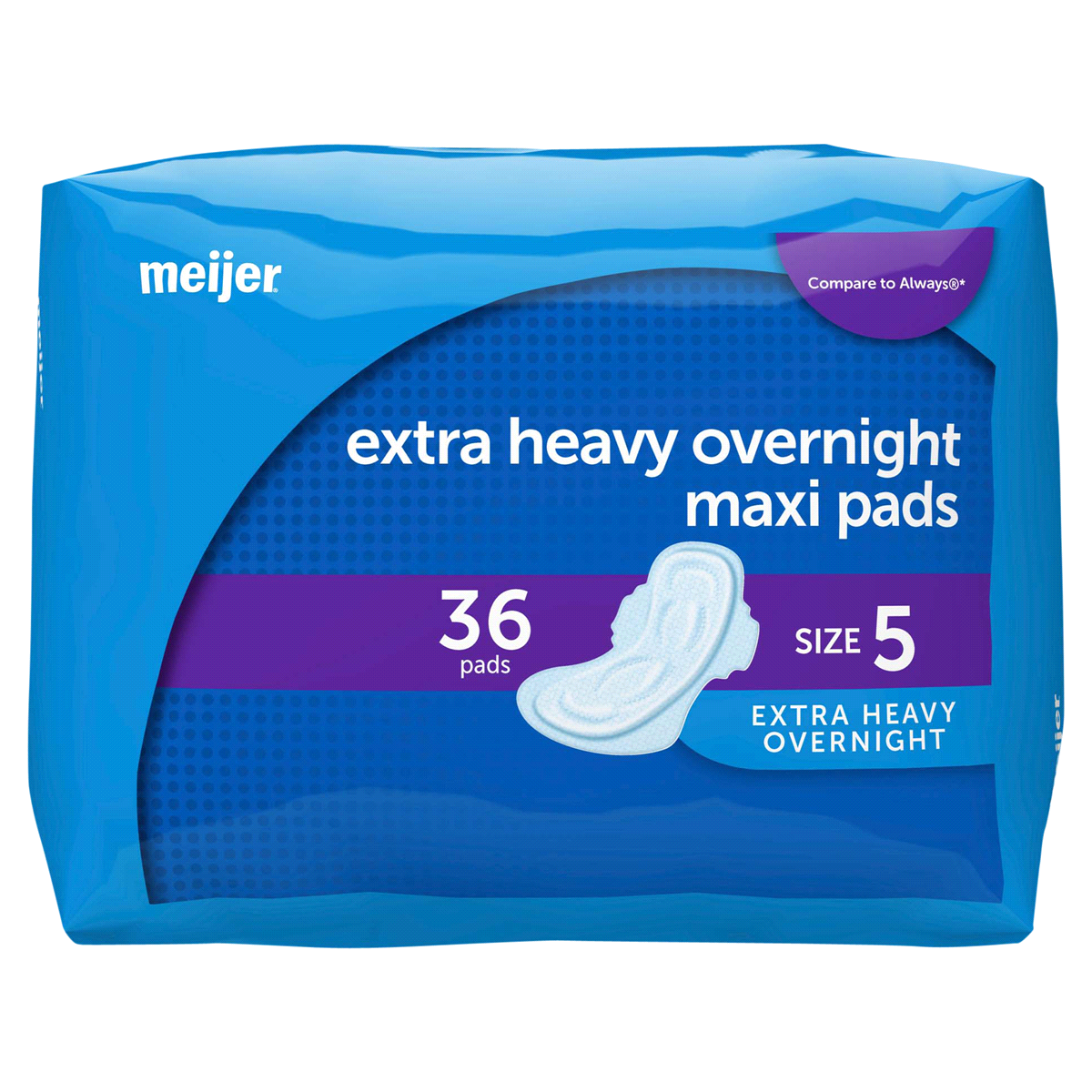 slide 1 of 21, Meijer Overnight Extra Heavy Maxi Pads with Flexi-Wings, 36 ct