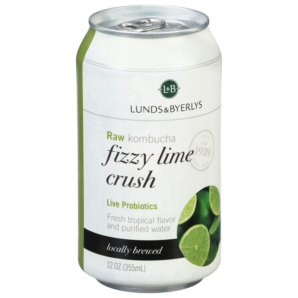 slide 9 of 13, Lunds & Byerlys Raw Fizzy Lime Crush Kombucha 12 oz, 12 oz