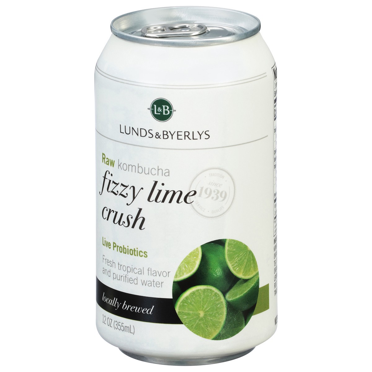 slide 4 of 13, Lunds & Byerlys Raw Fizzy Lime Crush Kombucha 12 oz, 12 oz