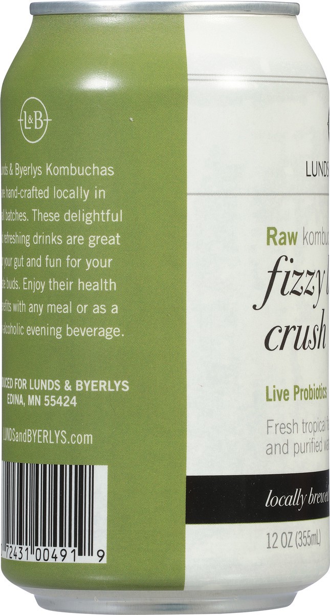 slide 10 of 13, Lunds & Byerlys Raw Fizzy Lime Crush Kombucha 12 oz, 12 oz