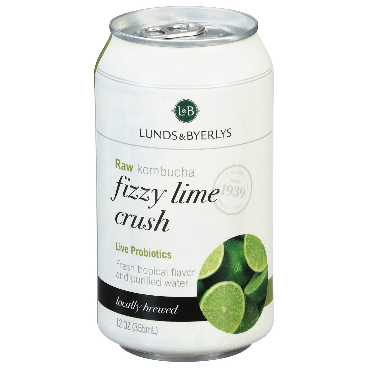 slide 7 of 13, Lunds & Byerlys Raw Fizzy Lime Crush Kombucha 12 oz, 12 oz