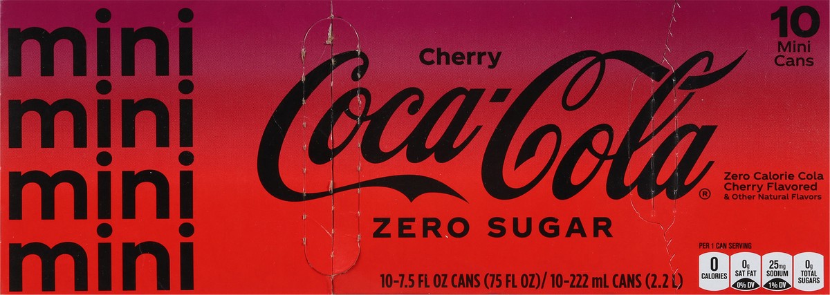 slide 9 of 15, Coca-Cola Cherry Coke Zero Sugar 7.5Oz 10Pk, 7.5 oz