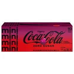 Coca-Cola Cherry Zero Sugar Fridge Pack Cans, 7.5 fl oz, 10 Pack