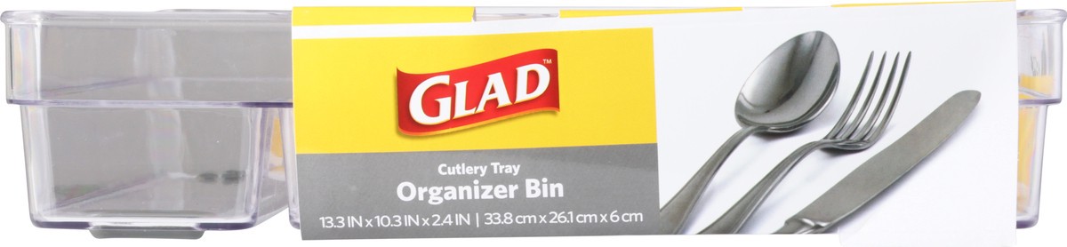 slide 6 of 12, Glad 13.3 in x 10.3 in x 2.4 in Cutlery Tray Organizer Bin 1 ea, 1 ea