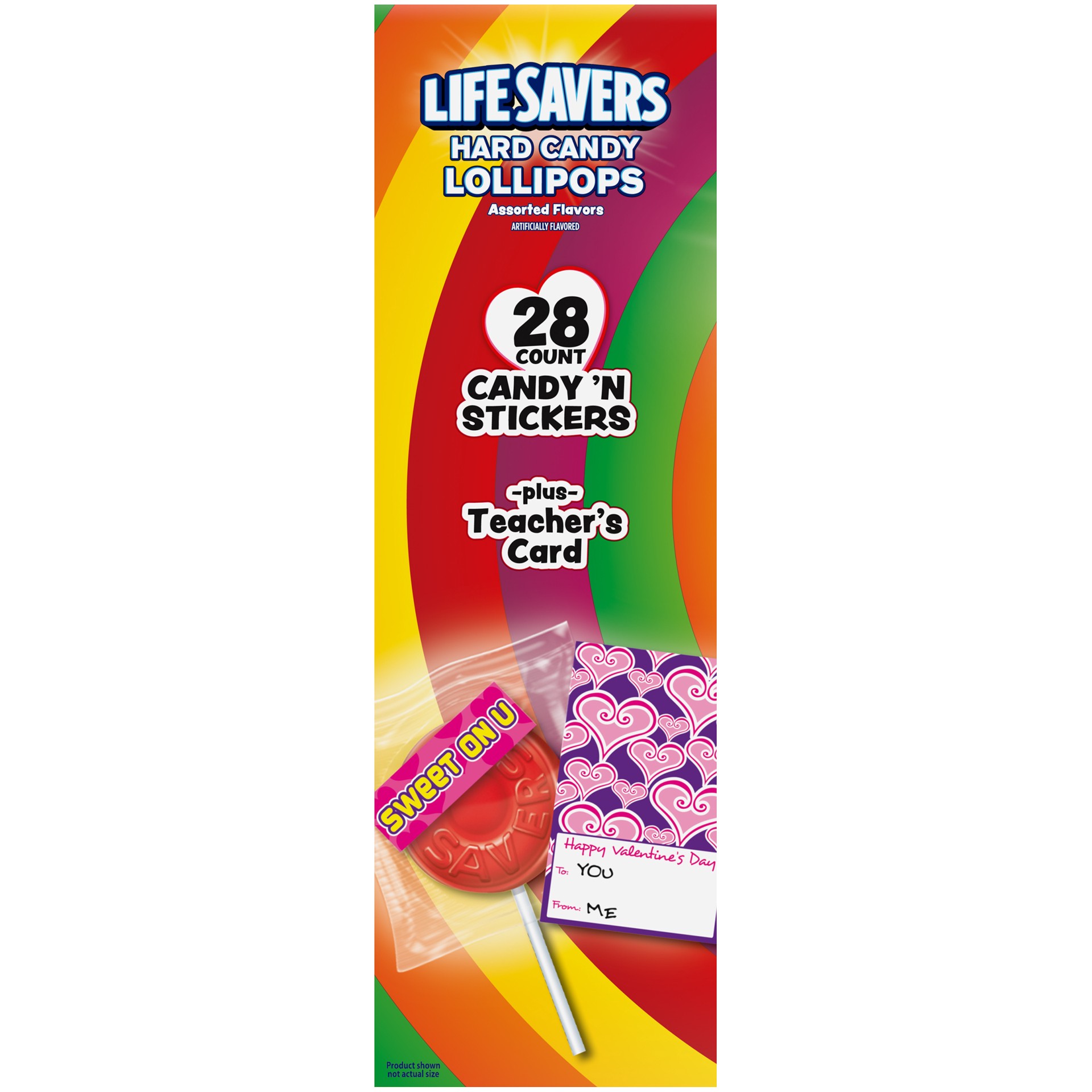 slide 3 of 5, LIFE SAVERS Lollipop Valentine Class Exchange Kit Valentines Candy, 9.9 oz, 28 Pieces, 9.9 oz