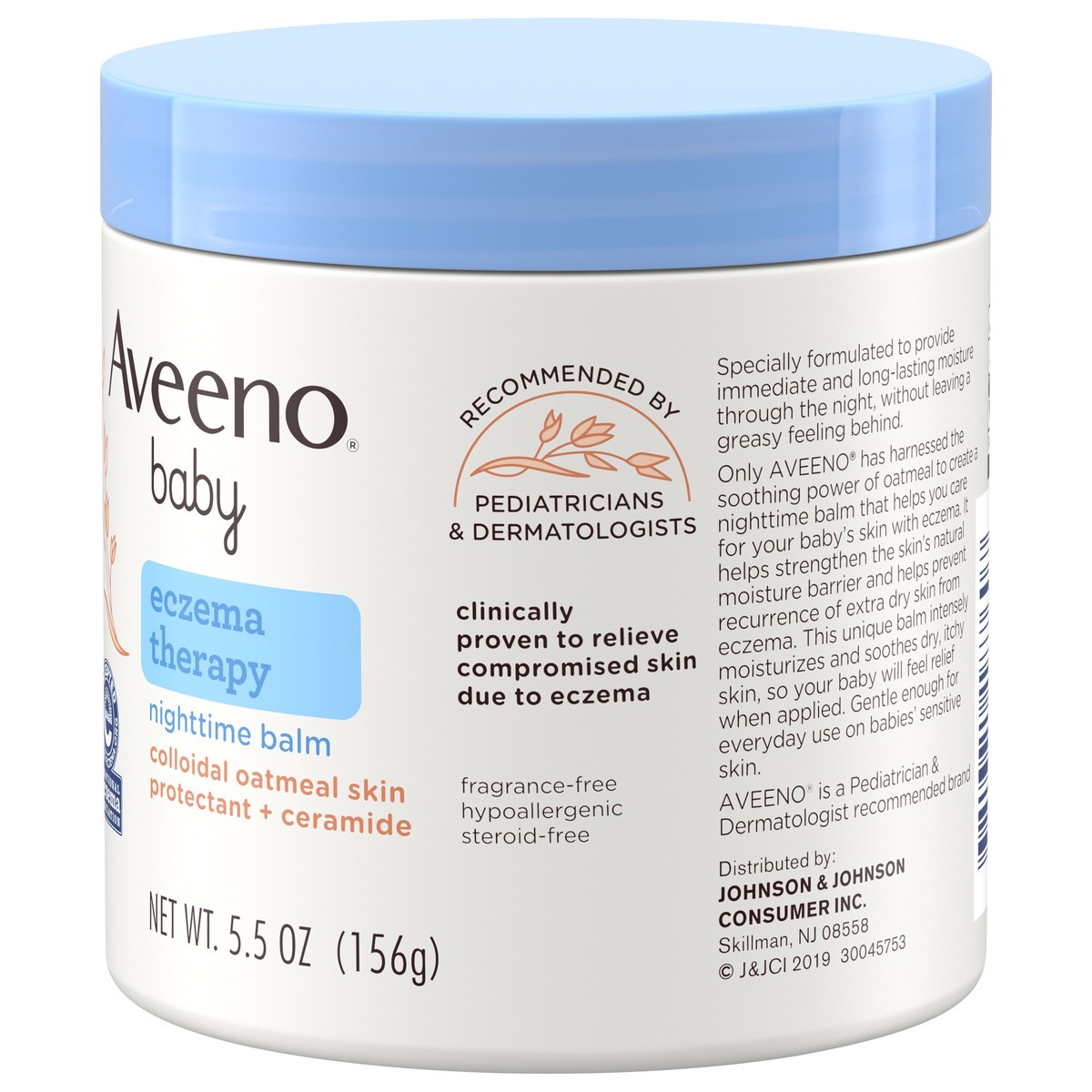 slide 2 of 7, Aveeno Baby Eczema Therapy Nighttime Moisturizing Balm with Colloidal Oatmeal & Ceramide, Soothes & Relieves Dry, Itchy Skin from Eczema, Hypoallergenic, Fragrance- & Steroid-Free, 5.5 oz, 5.5 oz