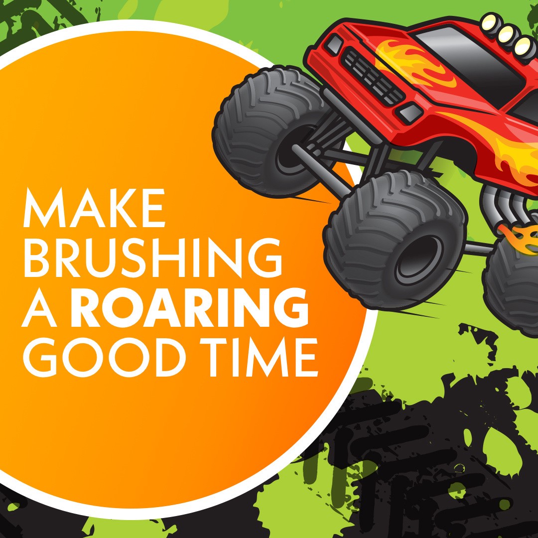 slide 3 of 5, Spinbrush Monster Wheels Kids Toothbrush, 1 ct