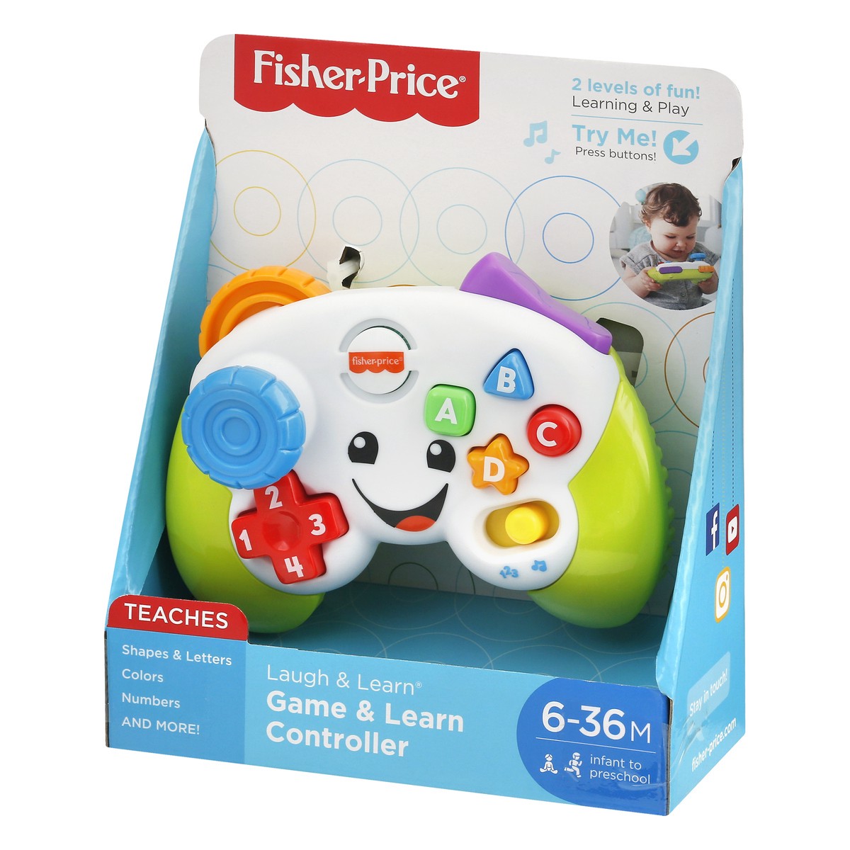 slide 3 of 9, Fisher-Price 6-36 M Game & Learn Controller Game & Learn Controller 1 ea, 1 ct