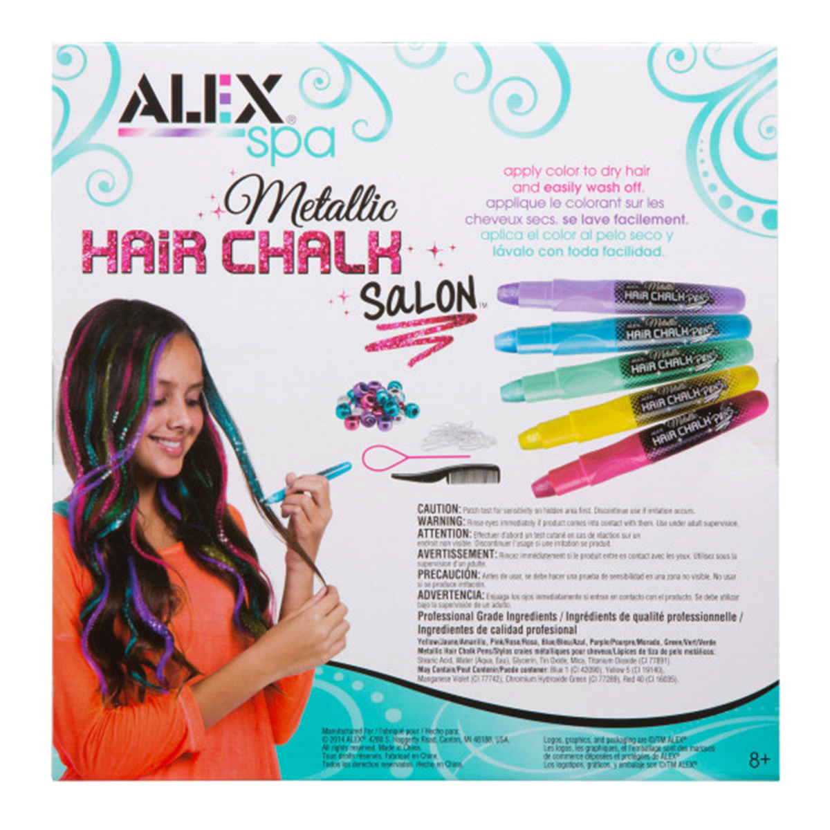 slide 2 of 4, Alex Toys Spa Metallic Hair Chalk Salon, 1 ct