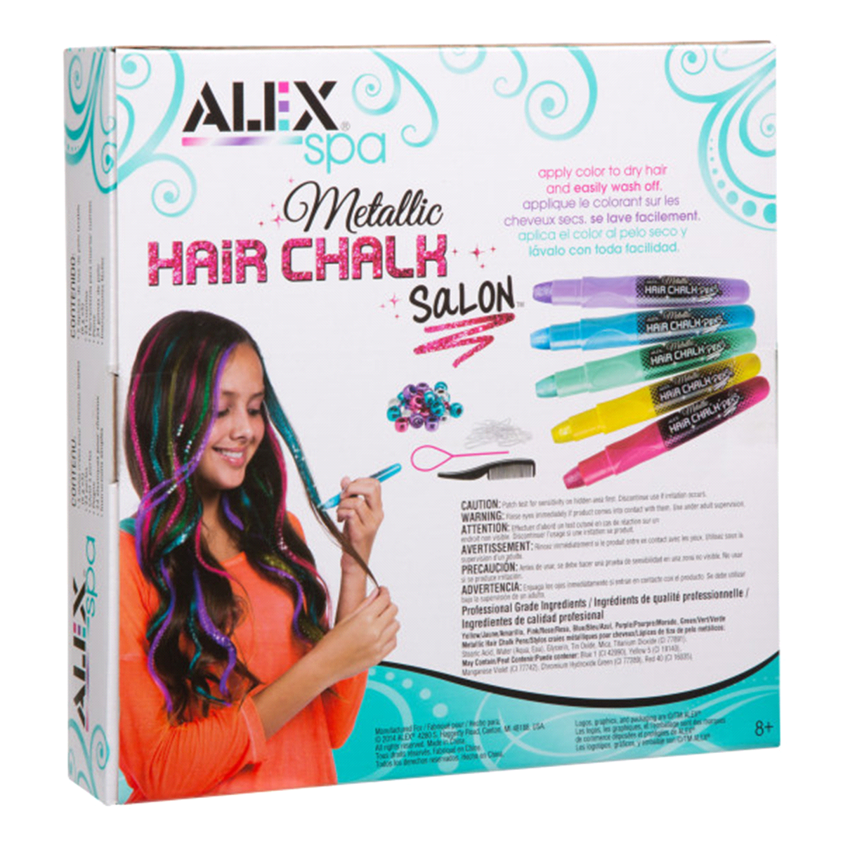slide 4 of 4, Alex Toys Spa Metallic Hair Chalk Salon, 1 ct