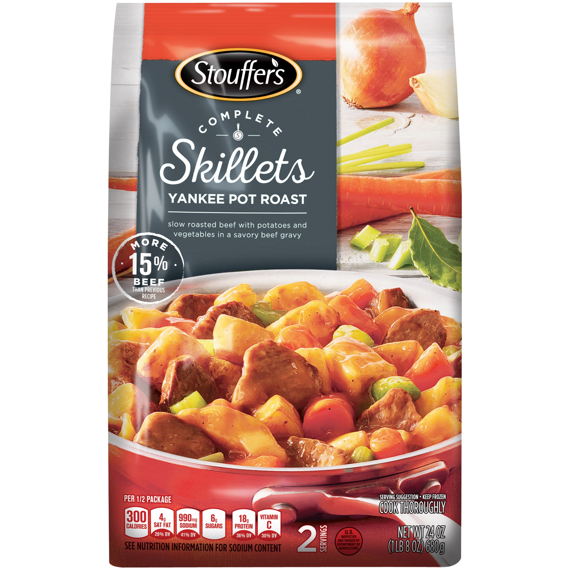 slide 1 of 1, Stouffer's Complete Skillets Yankee Pot Roast, 24 oz