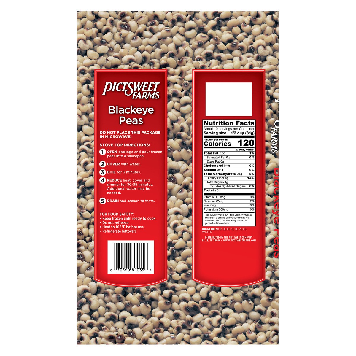 slide 3 of 3, PictSweet Blackeye Peas, 28 oz