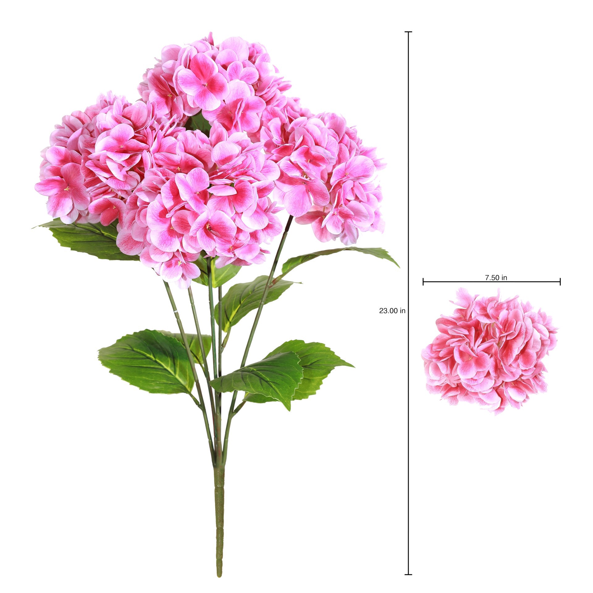slide 2 of 3, 23" Pink Hydrangea Bush By Ashland, 23 in