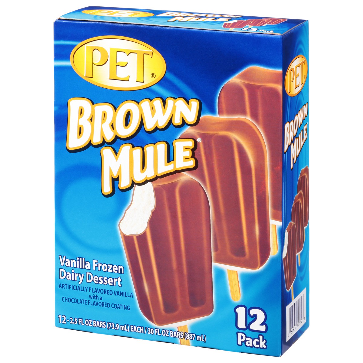 slide 13 of 14, Pet 12 Pack Brown Mule Vanilla Frozen Dairy Dessert Bars 12 - 2.5 fl oz Packs, 12 ct