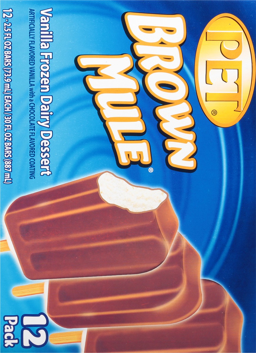 slide 11 of 14, Pet 12 Pack Brown Mule Vanilla Frozen Dairy Dessert Bars 12 - 2.5 fl oz Packs, 12 ct