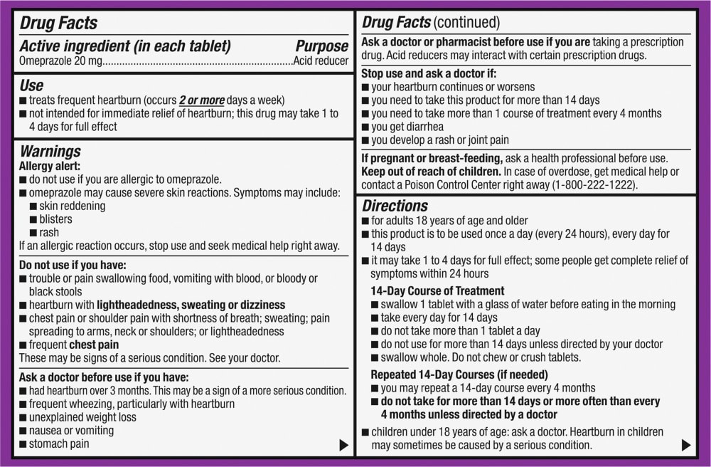 slide 4 of 4, Kroger Omeprazole Acid Reduceerdelayed Release Tablets, 42 ct