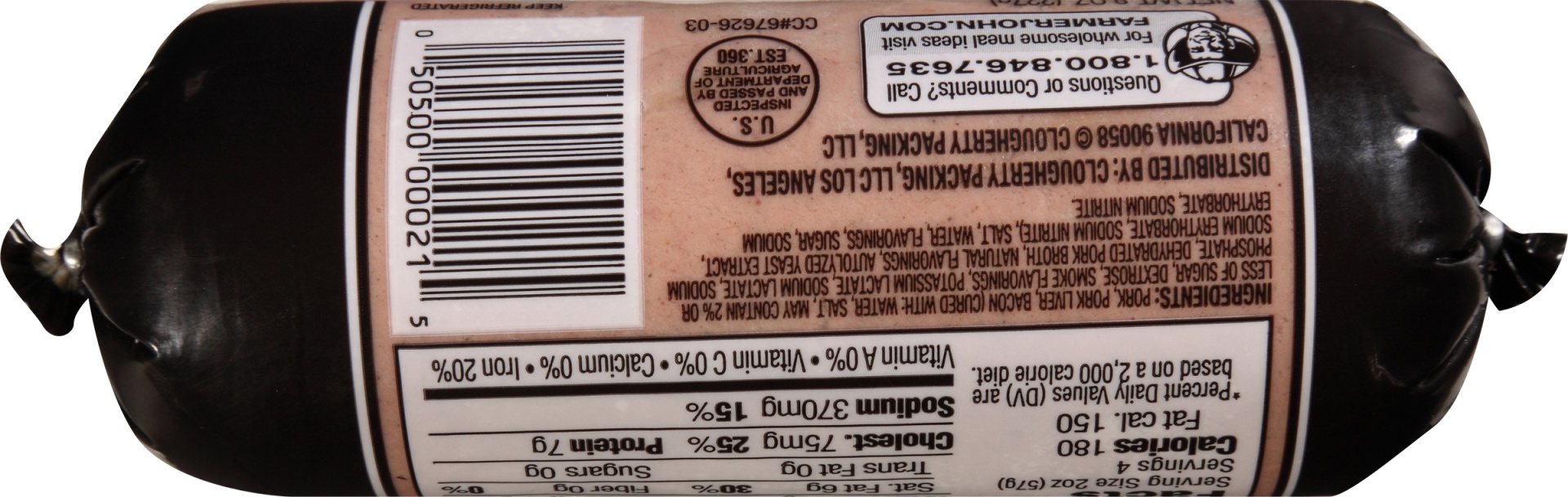 Farmer John Braunschweiger Chub 8 oz Shipt