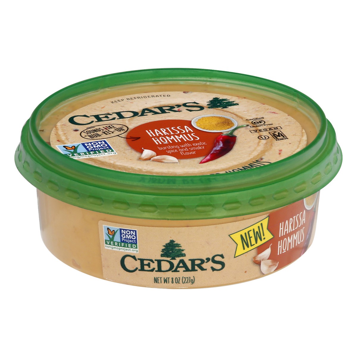 slide 7 of 10, Cedar's Harissa Hommus 8 oz, 8 oz