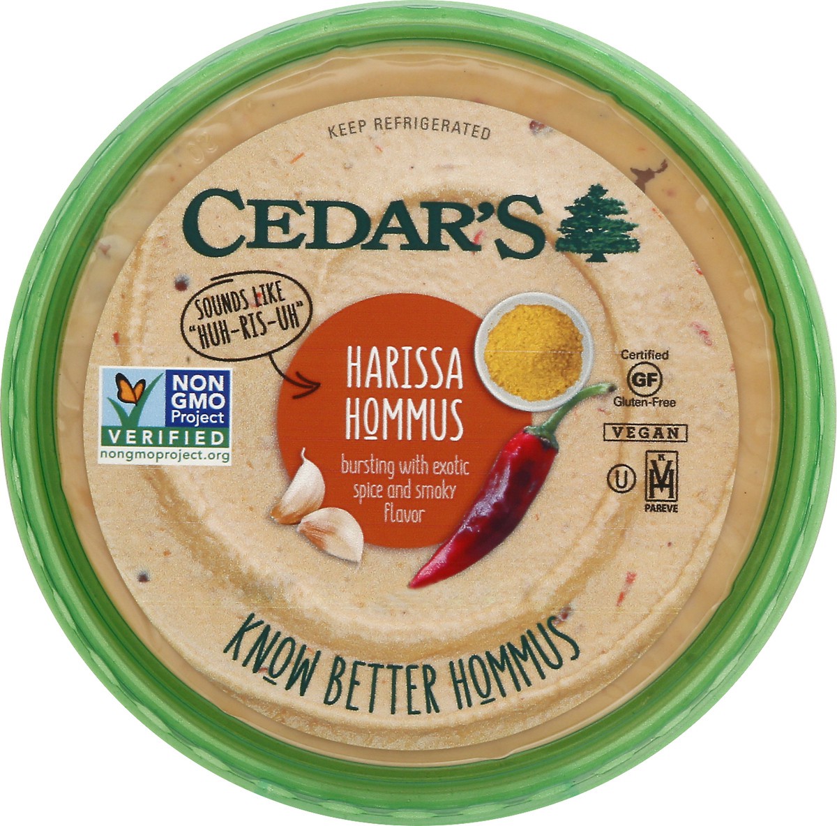 slide 3 of 10, Cedar's Harissa Hommus 8 oz, 8 oz