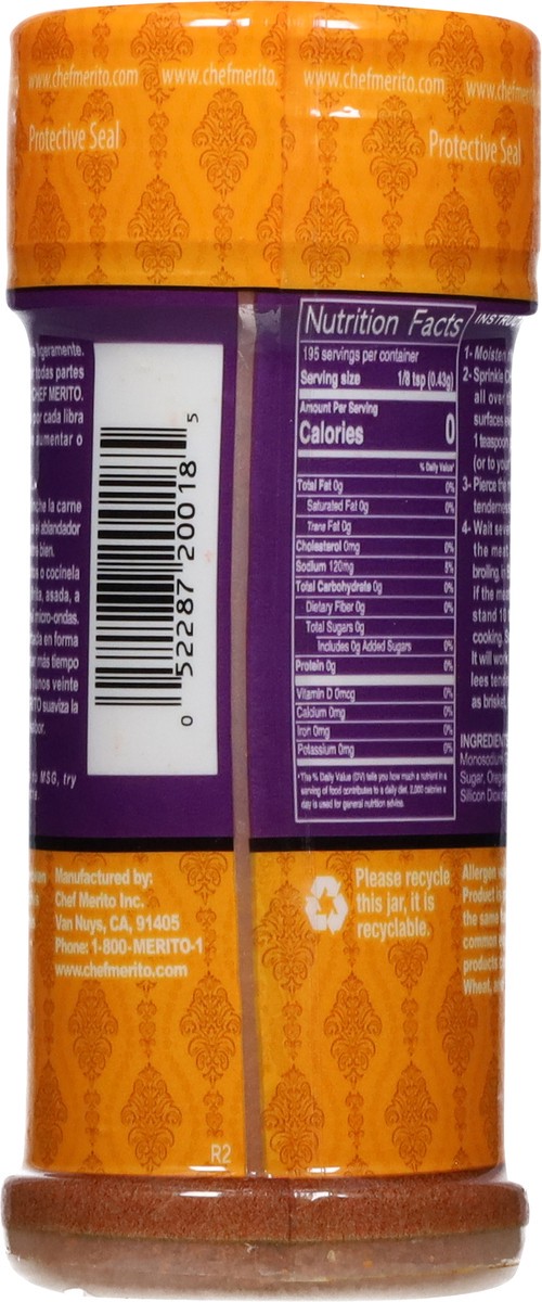 slide 4 of 14, Chef Merito Seasoned Tenderizer 3 oz, 3 oz