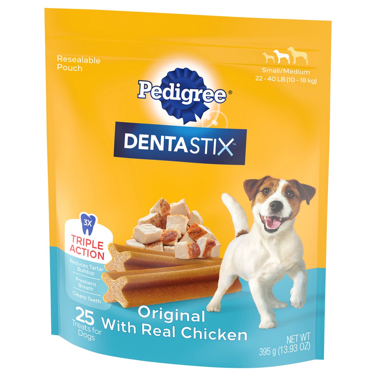 slide 5 of 5, Pedigree DentaStix Small/Medium Original with Real Chicken Dog Treats 25 ea, 25 ct